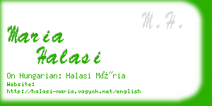 maria halasi business card